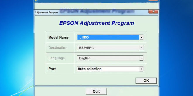 Epson l1800 service adjustment program free download